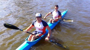 Joan Ramón y Toni Roig, durante el Campeonato de España de aguas tranquilas disputado en Trasona.