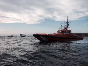 Imagen del barco de Salvamento Marítimo en la zona del incidente