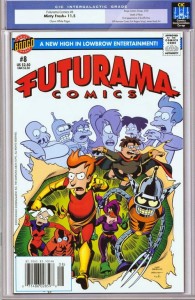 Portada homenaje del comic de la televisiva Futurama, de Matt Groening.