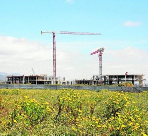 Imatge de les obres de l'Hospital de Son Espases. Foto: ARA Balears.