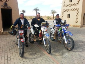 Xicu Ferrer, Jairo Segarra y Domingo Aguilar, el podio de moto navegación.