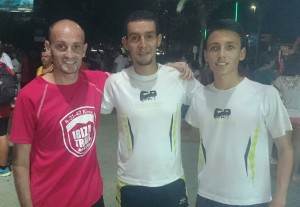 Samuel Urbano, Mohamed Redi y Siro Piña, los tres primeros clasificados absolutos. Foto: C. V.