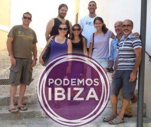 En la imagen, los representantes de Podemos en Ibiza. 