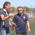 Luis Elcacho, en el descanso de un partido de esta temporada