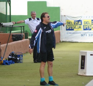 Mario Ormaechea y Pep Barceló, durante el encuentro disputado este domingo en Santa Eulària