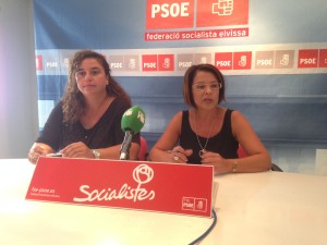 Pilar Costa i Sofía Hernanz, a la roda de premsa d'aquest matí