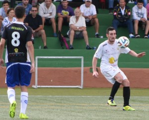 Imagen del encuentro entre la Peña y el Alcúdia de la primera vuelta de la Liga