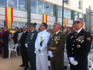 Las autoridades militares presentes en el acto. Foto: D.V.