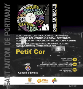 Cartell del concert del dia 25 d'octubre a Sant Antoni de Portmany. 