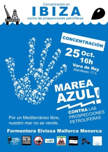 En la imagen, el cartel de la Marea Azul convocada para el sábado a las 16h en Vara de Rey. 