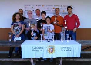 Una imagen de todos los premiados en el III Open Internacional de Ajedrez de Santa Eulària.