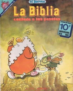 Edición histórica de la colección Pendones del Humor celebrando el 10º aniversario de La Biblia contada a los pasotas.