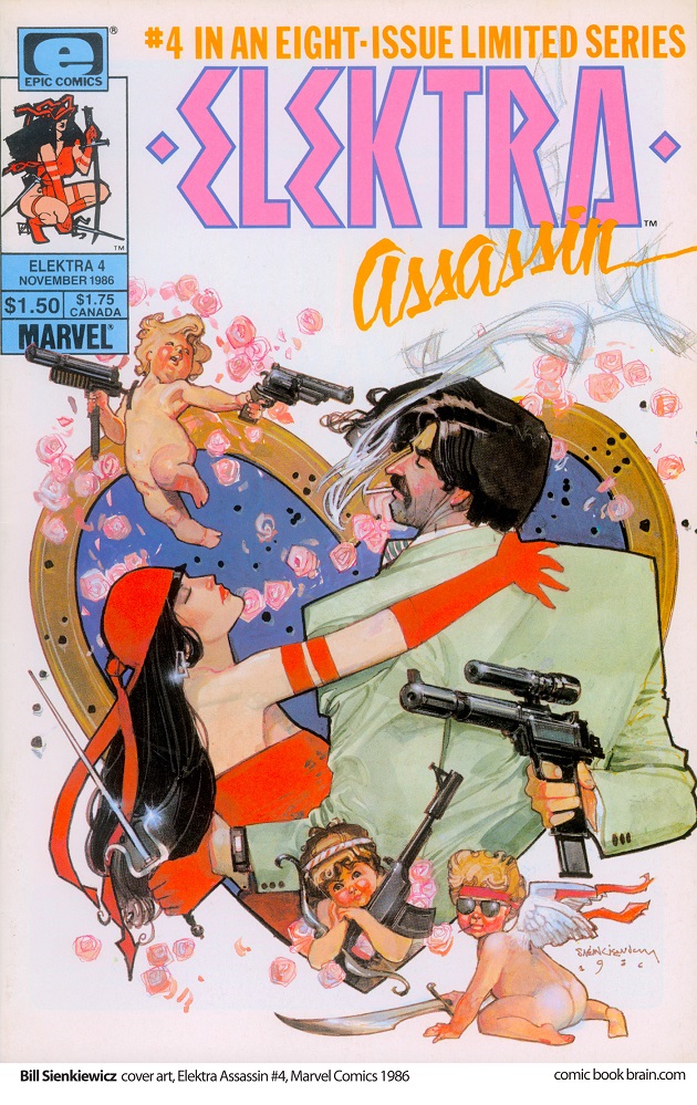 Magnífica cubierta de Sienkiewicz para el numº 4 de la serie limitada con los protagonistas marcándose muy de cerca.