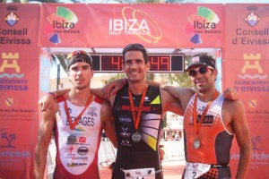 Víctor Benages, Albert Jiménez y Ciro Tobar, el podio masculino.