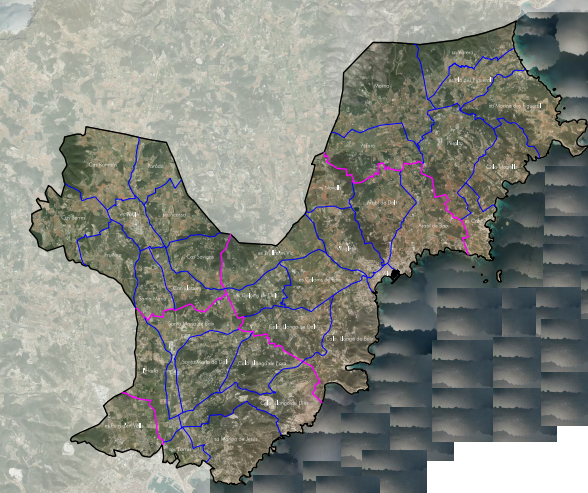 Mapa de Santa Eulària amb la divisió de les vèndes. Imatge: Ajuntament de Santa Eulària.