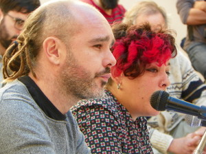 Los portavoces de Guanyem Eivissa, Joan Noguera e Inma Saranova. Foto: Guanyem Eivissa