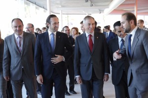 La comitiva de representantes estuvo encabezada por José Ramón Bauzá, Vicent Serra y Vicent Marí. Foto: Caib