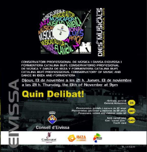 A la imatge, el cartell del concert de Quin delibat!. 