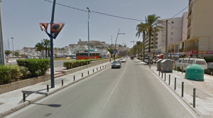 La avenida Santa Eulària, de acceso a Vila.  