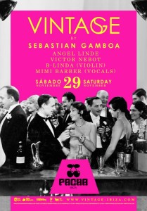 El vistoso cartel de la fiesta Vintage, que se celebrará en Pacha el 29 de noviembre. 