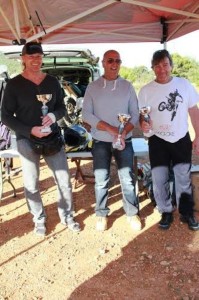 Peter Kunel, Joaquín Marí y Juan Carlos Llantada, el podio en Enduro C.