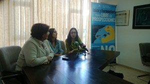 Ángeles Nogales, Flor Dell’Agnolo y Sandra Romero, durante la presentación de la campaña.