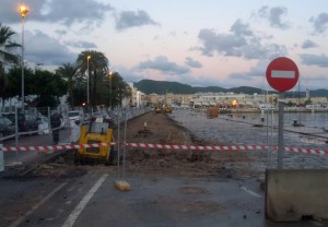 Obras en el puerto de Eivissa