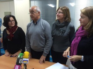 El exalcalde José Sala, durante el anuncio de su candidatura  a la Alcaldía. Foto: L. A.