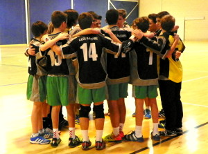 Imagen del equipo infantil masculino durante un encuentro del nacional