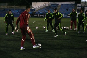 Imagen de un entrenamiento de España en Can Misses