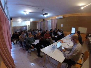 Imagen de archivo de una asamblea abierta del PSOE.