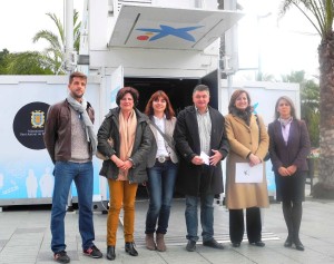 María Belén Villalonga y José Antonio Verdugo, en la presentación de la ExpoCaixa.