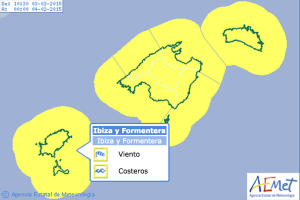 La alerta amarilla se mantendrá durante todo el día. Imagen: Aemet