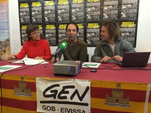 Sandra Benbeniste, Joan Carles Palerm y Jorge Sáez, en la rueda de prensa. Foto: L. A.