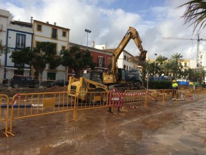 Las obras de la fachada marítima. Foto: L. A.