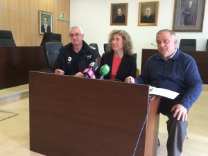 Jaime Ramón Planells, Neus Marí y Serafín Grivé, en la rueda de prensa. Foto: L. A.