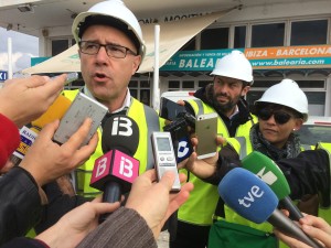 Alberto Pons, presidente de Autoritat Portuària, en su última vista a Eivissa. Foto: L.A.