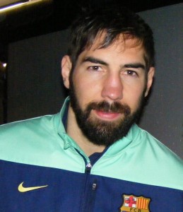 El balonmanista franco-serbio del Barcelona Nikola Karabatic. Foto: Roi González Villa (Wikipedia)