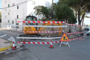 Las obras en la calle Carles Roman Ferrer. Foto: Ayuntamiento de Eivissa.