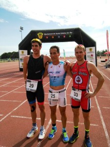 Alberto Parrilla, Daniel González y Jordi Cardona, los tres primeros clasificados.