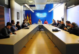 Vicent Ribas, regidor de Turisme, en la reunió de la passada setmana amb els empresaris.