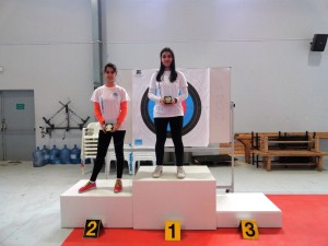 Sara Díez, en el primer puesto del Trofeo Festes de Sant Josep de tiro con arco.