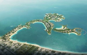 En la imagen, el archipiélago artificial cercano a Dubai donde se encuentra Dream Island, el supuesto clon de Ibiza. Imagen: SWNS.com