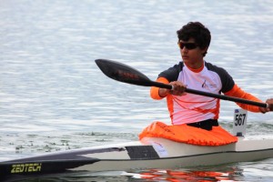 Jorge Gascón logró la quinta posición en la final cadete de K-1.