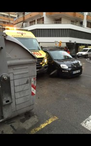 Imagen de uno de los accidentes que han tenido lugar esta mañana. 