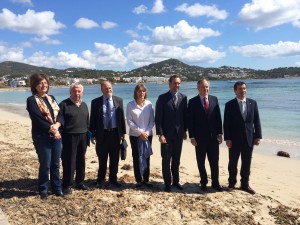 Pepa Costa, José Colomar, Virginia Marí, Biel Company, José Ramón Bauzá y Vicent Serra, en Talamanca