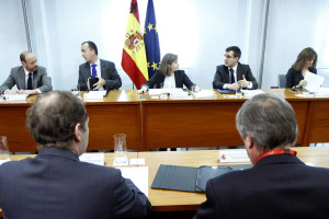 La reunió del gabinet de crisi a la Moncloa aquest matí de dimecres. Foto: MONCLOA 