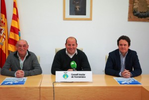 Sergio Jiménez, Eugenio de la Dueña y Josep Verdera, durante la presentación del stage de judo.