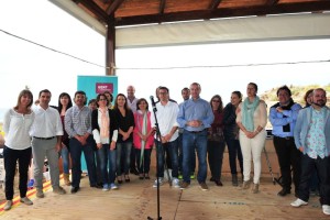 Jaume Ferrer, cap de llista de Gent per Formentera, al costat de la resta de candidats de la formació.