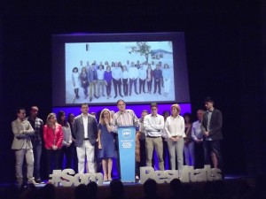 Vicent Marí junto al resto del equipo con el que quiere gobernar otros cuatro años en Santa Eulària.